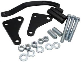 img 2 attached to 🔧 Chevy GM SBC SB Chevy 350 Carrfan Black Power Steering Pump Mount Bracket