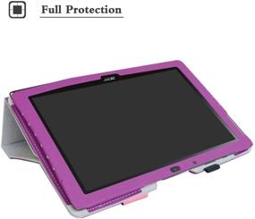 img 2 attached to 🔍 Acer Iconia One 10 B3-A40 Wireless Keyboard Case - Mama Mouth Slim Stand PU Leather Cover with Removable Wireless Keyboard for 10.1" Acer Iconia One 10 B3-A40 Tablet - Purple