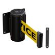 ccw series wmb-125 fixed wall mount retractable belt barrier 11 foot with black steel case (yellow&#34 occupational health & safety products logo