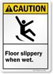 caution floor slippery smartsign plastic occupational health & safety products logo