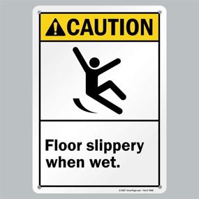img 2 attached to Caution Floor Slippery SmartSign Plastic Occupational Health & Safety Products