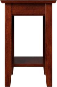 img 2 attached to Atlantic Furniture Nantucket Chair Side Table: Charging Station Included, Walnut Finish