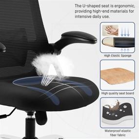 img 2 attached to Ergonomic Office Chair High Wheels