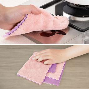 img 2 attached to 🧼 MatTA Cleaning Cloth Dishcloths Kitchen Towels, Double-Sided Highly Absorbent Multi-Purpose Towel for Kitchen Cleaning - 12x12 Inches, 10 Pack