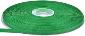 img 1 attached to 🎀 Emerald Green Solid Grosgrain Ribbon 1/4 inch x 50 Yards - Perfect for DIY Hair Accessories, Scrapbooking, Gift Packaging, Party Decoration, Wedding Flowers - Ribest
