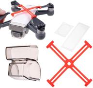 🛡️ complete protection kit for dji spark: propellor fixators, 2in1 gimbal lock and shield, camera/sensor protectors by camkix - securely locks propellers and gimbal, offers ultimate shielding logo