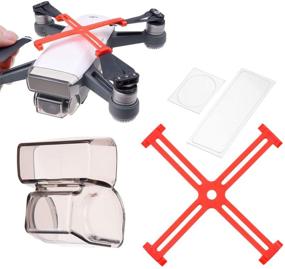 img 4 attached to 🛡️ Complete Protection Kit for DJI Spark: Propellor Fixators, 2in1 Gimbal Lock and Shield, Camera/Sensor Protectors by CamKix - Securely Locks Propellers and Gimbal, Offers Ultimate Shielding