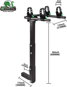 img 3 attached to 🚲 Stegodon 2 Double Foldable Bike Hitch Rack - Heavy Duty Bicycle Carrier Racks with 2'' Hitch Receiver for Cars, Trucks, SUVs, Hatchback RVs, SUVs, and Minivans