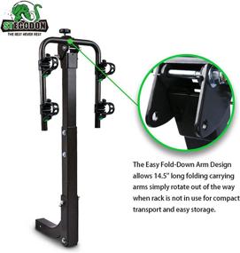 img 2 attached to 🚲 Stegodon 2 Double Foldable Bike Hitch Rack - Heavy Duty Bicycle Carrier Racks with 2'' Hitch Receiver for Cars, Trucks, SUVs, Hatchback RVs, SUVs, and Minivans