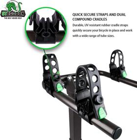 img 1 attached to 🚲 Stegodon 2 Double Foldable Bike Hitch Rack - Heavy Duty Bicycle Carrier Racks with 2'' Hitch Receiver for Cars, Trucks, SUVs, Hatchback RVs, SUVs, and Minivans