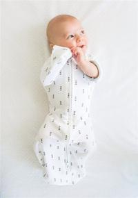 img 1 attached to 🦔 Soothing and Cozy SwaddleDesigns Transitional Swaddle Sack - Arms Up Half-Length Sleeves with Mitten Cuffs - Tiny Hedgehogs - Medium Size (3-6 months) - 14-21 lbs - Parents' Picks Award Winner - Promotes Easy Transition and Improved Sleep