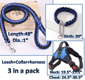 img 3 attached to 🐾 Premium Quality Durable Pet Training Leash: Heavy Duty Nylon Walking Lead with P Chain Collar - Ideal for Large and Medium Dogs - Includes Leash, Collar, and Harness