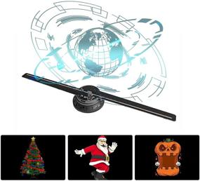 img 1 attached to Revolutionize Your Advertising with the 3D Hologram Fan - Perfect for Christmas, Halloween, Business, Shop, & Holiday Promotions! Includes 700 Video Library and Hi-Resolution Display - 16.9inch Holographic Technology at its Best!