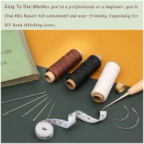 img 2 attached to 🧵 BUTUZE Upholstery Repair Kit: Leather Sewing Kit with 7 Pcs Needle, 3 Pcs Thread, Awl for DIY Stitching & Repair