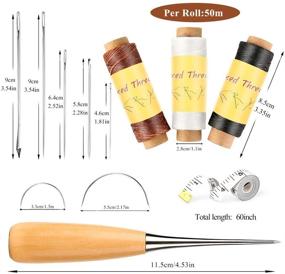 img 3 attached to 🧵 BUTUZE Upholstery Repair Kit: Leather Sewing Kit with 7 Pcs Needle, 3 Pcs Thread, Awl for DIY Stitching & Repair