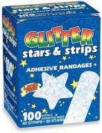 ⭐️ shimmering glitter stars and strips bandages - 100-pack: superior protection and style! логотип