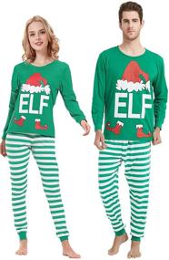 img 1 attached to 🎅 Top-Quality Matching Christmas Pajamas for Men's Sleep & Lounge