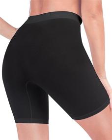 img 3 attached to 🩲 Reamphy 3 Pack Slip Shorts: Ultimate Comfort for Women Under Dress, Yoga or Workout