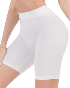 img 2 attached to 🩲 Reamphy 3 Pack Slip Shorts: Ultimate Comfort for Women Under Dress, Yoga or Workout