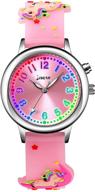 🌈 waterproof kids' 3d cute cartoon analog wrist watch with color lights flashing - ideal time teacher for little children (3-10 year) - girls & boys toddler watch logo