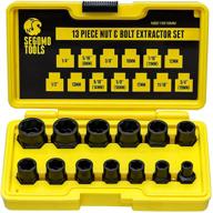 segomo tools lug nut and bolt extractor set: 13 piece metric and sae socket removal tool set 8 - 19mm - highly effective! logo