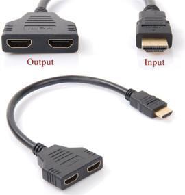 img 3 attached to 1080P HDMI Male to Dual HDMI Female 1 to 2 Way Splitter Cable Adapter Converter for DVD Players, PS3, HDTV, STB, LCD Projectors - Black