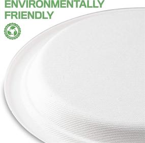 img 2 attached to 🌱 Enviroware 100% Compostable White Plates (125 Count, 10 Inch): Heavy Duty, Leak-Proof, Sustainable Eco Plates Made From Natural Sugarcane Fiber