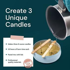 img 3 attached to 🕯️ Nature's Blossom Candle Making Kit for Beginners - DIY Supplies for Making Scented Candles with Soy Wax, 3 Fragrances, Melting Pot, Tin Jars, and Starter Guide