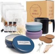 🕯️ nature's blossom candle making kit for beginners - diy supplies for making scented candles with soy wax, 3 fragrances, melting pot, tin jars, and starter guide logo