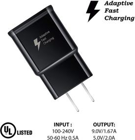 img 3 attached to 🔋 ILineX Adaptive Fast Charger with USB Type C Cable [4FT] - Samsung Galaxy S10, S9, S8, S9 Plus, Note 10, 8, 9 Wall Charging Kit