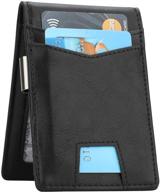 👔 stylish minimalist genuine leather wallets, card cases & money organizers with rfid blocking for men logo