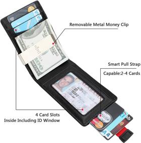 img 3 attached to 👔 Stylish Minimalist Genuine Leather Wallets, Card Cases & Money Organizers with RFID Blocking for Men