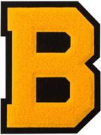 gold black chenille varsity letter logo