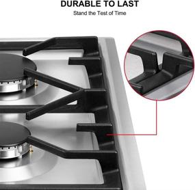 img 1 attached to 🔥 Thermomate 36 Inch Gas Cooktop: Built-In Rangetop with High Efficiency Burners, Stainless Steel Gas Stove Top - NG/LPG Convertible, Thermocouple Protection, 120V AC