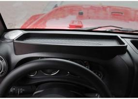 img 2 attached to Улучшенный поднос для хранения для Jeep Wrangler JK JKU 2011-2018 - органайзер вставки консоли RT-TCZ JK, вторичное хранилище Pilot Box, черный