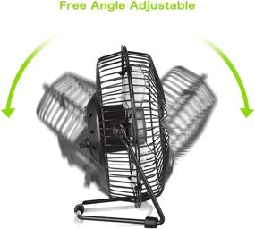 img 1 attached to 💨 Cimostar Mini USB Desk Cooler Fan – Metal Design, Powerful Air Flow, Whisper-quiet Operation, Black