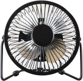 img 4 attached to 💨 Cimostar Mini USB Desk Cooler Fan – Metal Design, Powerful Air Flow, Whisper-quiet Operation, Black