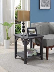 img 1 attached to 🌧️ Weathered Gray Winston End Table by Convenience Concepts