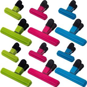 img 4 attached to 🔐 Chengu Large Chip Bag Clips - Heavy Duty Plastic Food Clips for Air Tight Seal - Assorted Colors, 12 Pack (Size 2) - Ideal for Coffee, Potatoes, and Food Bags