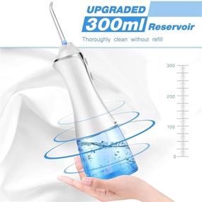 img 2 attached to 2021 Upgraded Cordless Water Flosser - Professional Oral Irrigator, IPX7 Waterproof 💦 Dental Flosser. Includes Travel Bag, 7 Jet Tips. Rechargeable for Home & Travel.