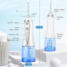 img 1 attached to 2021 Upgraded Cordless Water Flosser - Professional Oral Irrigator, IPX7 Waterproof 💦 Dental Flosser. Includes Travel Bag, 7 Jet Tips. Rechargeable for Home & Travel.