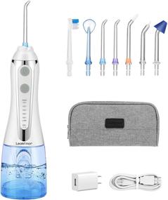 img 4 attached to 2021 Upgraded Cordless Water Flosser - Professional Oral Irrigator, IPX7 Waterproof 💦 Dental Flosser. Includes Travel Bag, 7 Jet Tips. Rechargeable for Home & Travel.