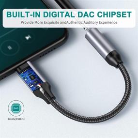 img 3 attached to Высокоразрешенный сертифицированный USB C к 3,5 мм адаптер для наушников - гарнитура из сплава алюминия для Samsung Galaxy S20 FE S21 Ultra Note10 S10 S9 Plus S6, Google Pixel 5 4 3 XL, iPad Pro, OnePlus 8T 7T, Type C to Aux Dongle.