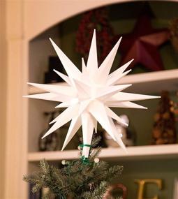 img 3 attached to 🌟 Elf Logic - 14-Inch Moravian Star - Easy Assembly, Enhanced Design - Stunningly Bright White 3D Lit Christmas Star or Tree Topper - Advent Star, Bethlehem Star (14 Inch, LED)