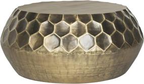 img 3 attached to 🏺 Roxanna Antique Brass Coffee Table by Safavieh: Stylish and Chic Addition to Your Home Collection