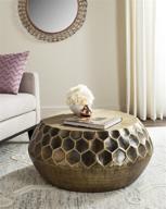 🏺 roxanna antique brass coffee table by safavieh: stylish and chic addition to your home collection логотип