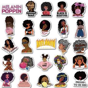 img 1 attached to Music Star Melanin Poppin Stickers Pack 50 Pcs Singer Sticker Vinyl Decals For Car Bumper Helmet Luggage Laptop Water Bottle (Melanin Poppin)