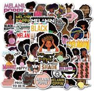 music star melanin poppin stickers pack 50 pcs singer sticker vinyl decals for car bumper helmet luggage laptop water bottle (melanin poppin) logo