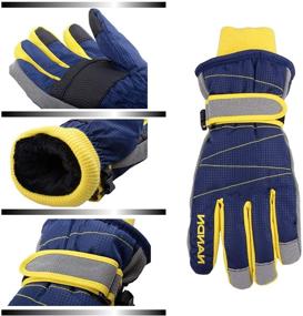 img 1 attached to 🧤 Warm and Stylish Winter Gloves for Snowboarding: JEELAD Boys' and Girls' Accessories