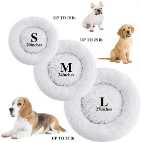 img 3 attached to 🐾 Cozy Plush Round Pet Bed for Small Dogs and Cats - Self-Warming, Anti-Slip Bottom - SunStyle Cat Bed for Indoor Sleeping in Autumn and Winter